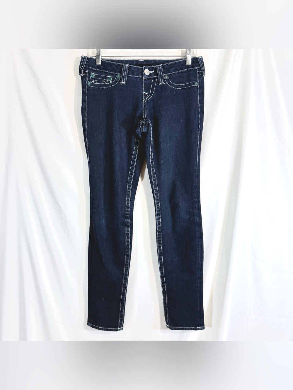True Religion “Rockstar Stella” Low/Mid Rise Toothpick Skinny Fit Jeans Size 27 - Picture 3 of 12